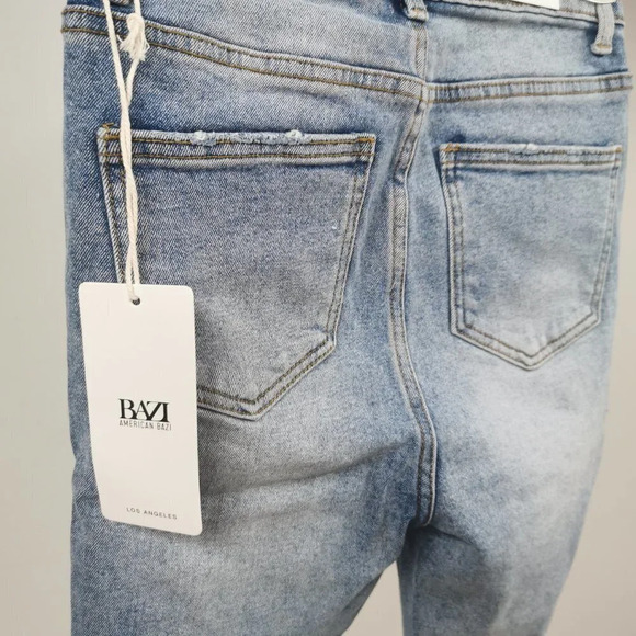 AMERICAN Bazi  High Rise Bermuda Distressed Shorts - Picture 5 of 5